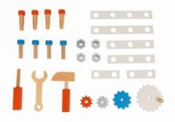 Janod Brico'Kids Werkbankwagen Groß, Inkl. 25 Teile Zubehör -Kinderspielzeug 11747455 04