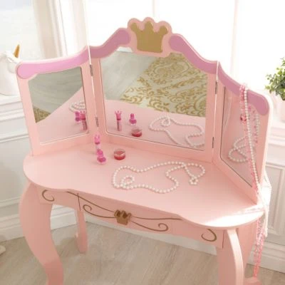 KidKraft Frisiertisch & Hocker Prinzessin, Rosa 6 KidKraft Frisiertisch & Hocker Prinzessin, Rosa – Bild 6