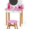Janod Schmink- Und Frisiertisch "P'tite Miss" Mit Hocker Und Zubehör, 10 Teile