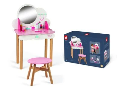 Janod Schmink- Und Frisiertisch "P'tite Miss" Mit Hocker Und Zubehör, 10 Teile 3 Janod Schmink- Und Frisiertisch "P'tite Miss" Mit Hocker Und Zubehör, 10 Teile – Bild 3
