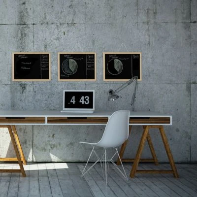 Relaxdays 4 X Kreidetafel Mit Holzrahmen 30x40 Cm 2 Relaxdays 4 X Kreidetafel Mit Holzrahmen 30x40 Cm – Bild 2