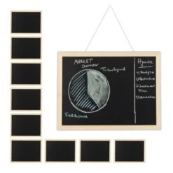 Relaxdays 10 X Kreidetafel Mit Holzrahmen 30x40 Cm