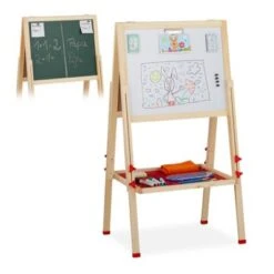 Relaxdays Doppelseitige Standtafel Für Kinder
