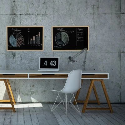 Relaxdays 2 X Kreidetafel Mit Holzrahmen 40x60 Cm 2 Relaxdays 2 X Kreidetafel Mit Holzrahmen 40x60 Cm – Bild 2