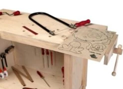 Pebaro Kinderwerkbank Aus Holz, Höhenverstellbar -Kinderspielzeug 1643918 03