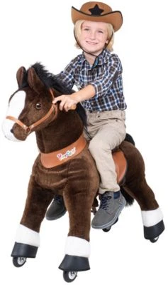 PonyCycle Kinder Reittiere Mister Ed Pferd Braun Medium Mit Sound - 3 Jahre Garantie