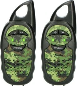 Alecto FR-05CM - Walkie Talkie Set Für Kinder - Reichweite Von Bis Zu 3 Kilometern, Camouflage