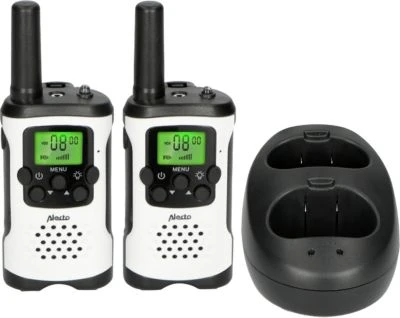 Alecto FR175 - Set Von Zwei Walkie Talkies - Reichweite Von Bis Zu 7 Kilometern, Weiß/schwarz 1 Alecto FR175 - Set Von Zwei Walkie Talkies - Reichweite Von Bis Zu 7 Kilometern, Weiß/schwarz