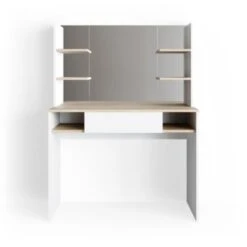 Vicco Schminktisch DAENERYS Weiß-Sonoma Frisiertisch Kommode Frisierkommode Spiegel