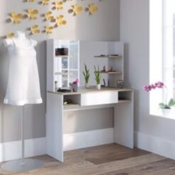 Vicco Schminktisch DAENERYS Weiß-Sonoma Frisiertisch Kommode Frisierkommode Spiegel 9 Vicco Schminktisch DAENERYS Weiß-Sonoma Frisiertisch Kommode Frisierkommode Spiegel -Kinderspielzeug 19335255 04