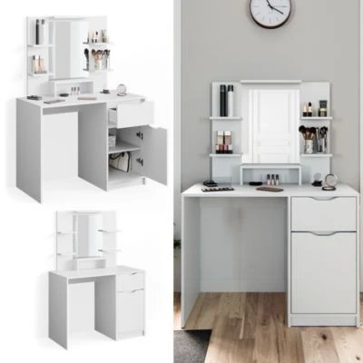 Vicco Schminktisch Ruben Weiß Frisiertisch Frisierkommode Schminkkommode Kommode 3 Vicco Schminktisch Ruben Weiß Frisiertisch Frisierkommode Schminkkommode Kommode – Bild 3