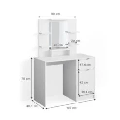 Vicco Schminktisch Ruben Weiß Frisiertisch Frisierkommode Schminkkommode Kommode 9 Vicco Schminktisch Ruben Weiß Frisiertisch Frisierkommode Schminkkommode Kommode -Kinderspielzeug 19337150 04