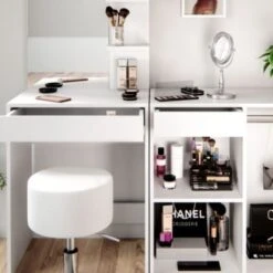 Vicco Schminktisch Frisiertisch Schminkkommode Isabelle + Hocker Beistellschrank -Kinderspielzeug 19337357 05