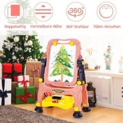 COSTWAY® Kindertafel Staffelei Standtafel Höhenverstellbar -Kinderspielzeug 21652724 03