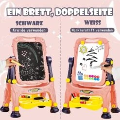 COSTWAY® Kindertafel Staffelei Standtafel Höhenverstellbar -Kinderspielzeug 21652724 05