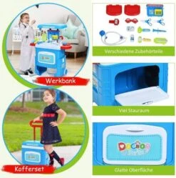 COSTWAY® Spielzeug Kinder Arztkoffer -Kinderspielzeug 21653289 03