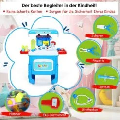 COSTWAY® Spielzeug Kinder Arztkoffer -Kinderspielzeug 21653289 04