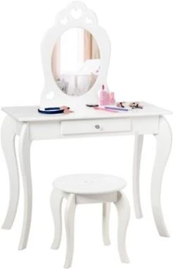 COSTWAY® Schminktisch Kinder Frisiertisch -Kinderspielzeug 21653373 04
