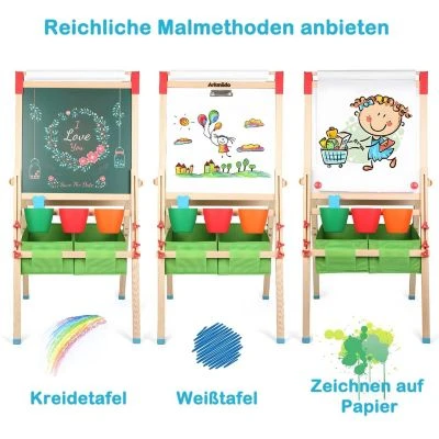 Arkmiido® Kindertafel Doppelseitig T03 Mit Aufbewahrungsboxen 2 Arkmiido® Kindertafel Doppelseitig T03 Mit Aufbewahrungsboxen – Bild 2