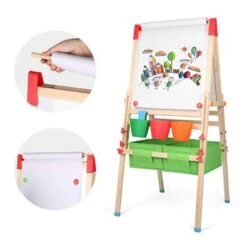 Arkmiido® Kindertafel Doppelseitig T03 Mit Aufbewahrungsboxen 8 Arkmiido® Kindertafel Doppelseitig T03 Mit Aufbewahrungsboxen -Kinderspielzeug 22006187 03