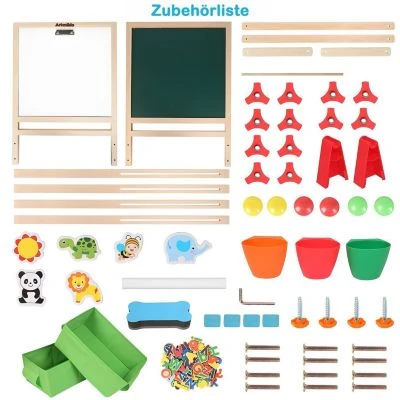 Arkmiido® Kindertafel Doppelseitig T03 Mit Aufbewahrungsboxen 6 Arkmiido® Kindertafel Doppelseitig T03 Mit Aufbewahrungsboxen – Bild 6