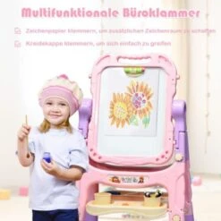 COSTWAY® Kindertafel Maltafel Standtafel Höhenverstellbar -Kinderspielzeug 23208652 03