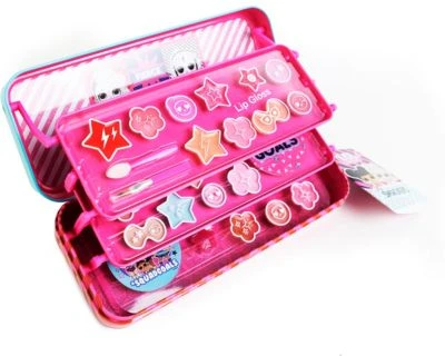 L.O.L 3-stufige Schminkdose Mit Lipgloss, Lidschatten, Haarklammmern, Lippenbürste Und Mehr 2 L.O.L 3-stufige Schminkdose Mit Lipgloss, Lidschatten, Haarklammmern, Lippenbürste Und Mehr – Bild 2