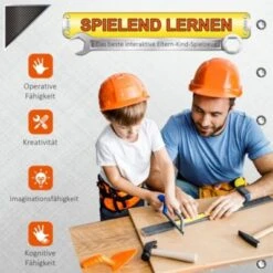 HOMCOM Kinder Werkbank Set Mit 55 Zubehörteilen -Kinderspielzeug 23676030 06