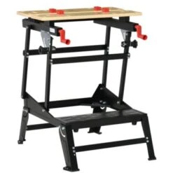 HOMCOM Werkbank Faltbares Design, Aufgedrucktes Lineal, 4 Verstellbare Drehzapfen Und 2 Kurbelarme -Kinderspielzeug 23695064 03