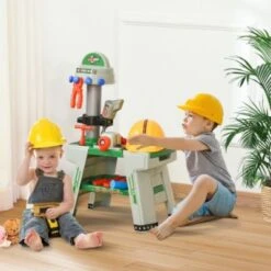 HOMCOM Kinder Werkbank Set Mit 37 Zubehörteilen -Kinderspielzeug 23785533 04