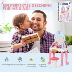 HOMCOM Kinderfrisiertisch-Set Mit Hocker Und Haartrockner 11 HOMCOM Kinderfrisiertisch-Set Mit Hocker Und Haartrockner -Kinderspielzeug 24237368 06
