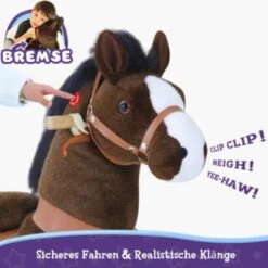 PonyCycle Kinder Reitspielzeug Dunkelbraunes Pferd Mit Bremsen Mit Klang Für 3-5 Jahre 9 PonyCycle Kinder Reitspielzeug Dunkelbraunes Pferd Mit Bremsen Mit Klang Für 3-5 Jahre -Kinderspielzeug 24927809 04