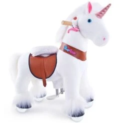 PonyCycle Kinder Reitspielzeug Weiß Einhorn Mit Bremsen Mit Klang Für 3-5 Jahre -Kinderspielzeug 24927813 03