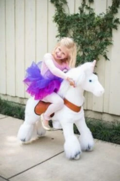 PonyCycle Kinder Reitspielzeug Weiß Einhorn Mit Bremsen Mit Klang Für 3-5 Jahre -Kinderspielzeug 24927813 04