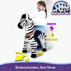 PonyCycle Kinder Reitspielzeug Zebra Mit Bremsen Für 4-8 Jahre -Kinderspielzeug 24927818 05