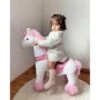PonyCycle Reittier Kinder Reitspielzeug Rosa Einhorn Mit Bremsen Mit Klang Für 3-5 Jahre Rollenspielzeug Cowboy Reittiere
