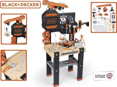 Smoby Black+Decker Werkbank Mit Kran 2 Smoby Black+Decker Werkbank Mit Kran – Bild 2
