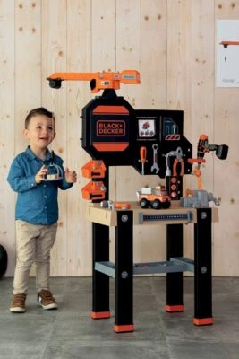 Smoby Black+Decker Werkbank Mit Kran 4 Smoby Black+Decker Werkbank Mit Kran – Bild 4