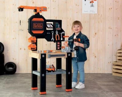Smoby Black+Decker Werkbank Mit Kran 5 Smoby Black+Decker Werkbank Mit Kran – Bild 5