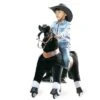 PonyCycle Quad Reitpferd Kinder Reittier Kinderfahrzeuge Kuscheltiere Aufsitz Plüsch Fohlen Schwarz Pferd Mit Bremsen Mit Klang Für Alter 7+