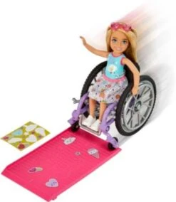 Barbie Chelsea-Puppe (blond) Und Rollstuhl. Spielzeug Für Kinder Ab 3 Jahren -Kinderspielzeug 26406524 04
