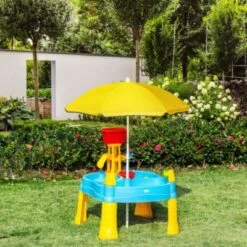 HOMCOM Sandspielzeug Mit Sonnenschirm -Kinderspielzeug 26725465 04