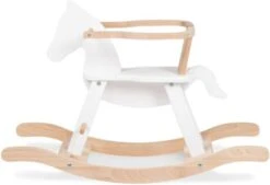 Schaukelpferd „Pinolino” Mit Ring, Weiß/natur