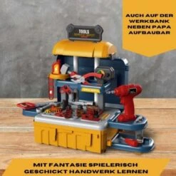 Coemo Kinder Werkbank Ulli - Werkzeugbank Kinder Mit Werkzeug Und Bauteilen - Schrauben, Sägen, Hämmern -Kinderspielzeug 27450801 03