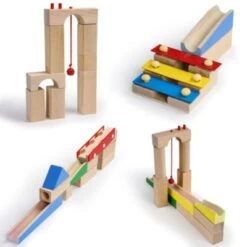 Calmado 200 Teilige Kugelbahn - Murmelbahn Set Aus Holz Für Kinder Inkl. Tasche + Anleitung -Kinderspielzeug 28494975 03