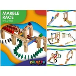 Calmado 200 Teilige Kugelbahn - Murmelbahn Set Aus Holz Für Kinder Inkl. Tasche + Anleitung -Kinderspielzeug 28494975 05