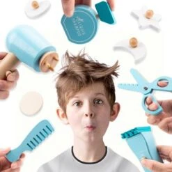 Epik Kinderhaarschnitt-Set Anziehspielzeug Aus Holz -Kinderspielzeug 29139784 04