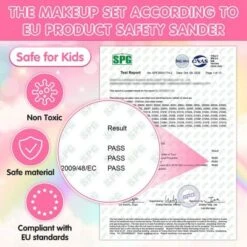 Enbaoxin Kinderschminkspielzeug-Set Kinderschminkset Mädchen Mit Schminkkoffer, Kindermädchen Plüschtasche Kinderschminkspielzeug Geschenk Für Mädchen 3 5 8 Jahre -Kinderspielzeug 30180782 04