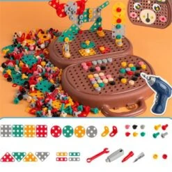 Enbaoxin Baby-Puzzle-Montage-Toolbox-Spielzeug-Set Kinderreparaturset Spielzeugset