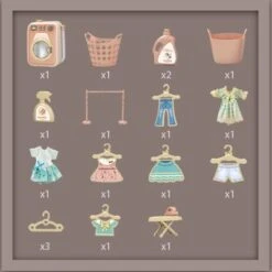 Enbaoxin Kinderwaschmaschine Pretend Drehbare Waschmaschine Haushalts Appliance Wäsche Simulation Spielzeug Set -Kinderspielzeug 30348071 06